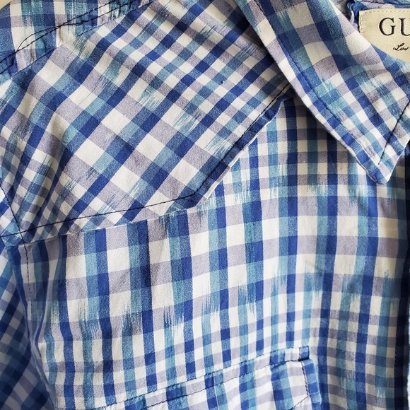 GUESS Los Angeles Western Slim Fit Button Down Mens XL - Picture 4 of 7